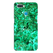 Мраморный чехол на OPPO A12 (VPrint) (Салатный Мрамор)