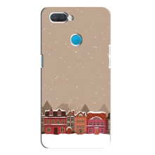 Новогодние, Праздничные Чехлы для OPPO A12 - 2024 год (Зимний город)