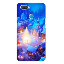 Рождественские Чехлы для OPPO A12 (VPrint) (Рождественский город)