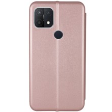 Кожаный чехол (книжка) Classy для Oppo A15s / A15 – Rose Gold