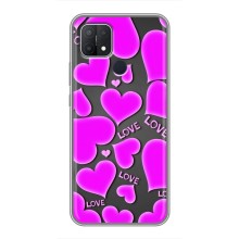 Чехлы для любимой на Оппо А15 (VPrint) (Pink hearts)