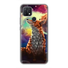 Чехлы с картинкой Лисички для OPPO A15 (VPrint) (Лисица в космосе)