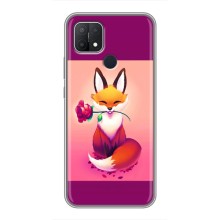 Чехлы с картинкой Лисички для OPPO A15 (VPrint) (Лисичка с розочкой)