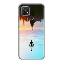 Чехол с человеком пауком для OPPO A15 - (AlphaPrint) (Паук человек)