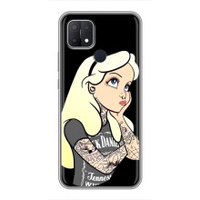 Чехол с печатью для OPPO A15 - (Мода) (AlphaPrint) (Девочка в тату)
