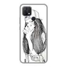 Чехол с печатью для OPPO A15 - (Мода) (AlphaPrint) (Фото девочки)