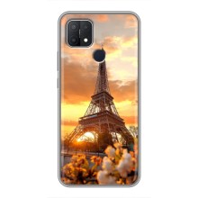 Чехол Эйфелева Башня для OPPO A15 - (AlphaPrint) (Солнечная башня)