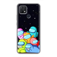 Чехол Амонг Ас для OPPO A15 (AlphaPrint) (Скины в космосе)