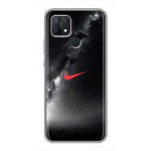 Чехол для OPPO A15 - с принтом Найк (AlphaPrint) (Найк красный)