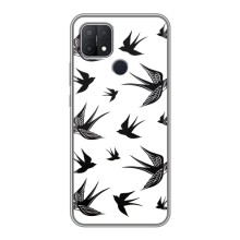 Чехол с птицами на OPPO A15 (VPrint) (Ласточки)