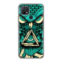 Чехол с птицами на OPPO A15 (VPrint) (Сова с глазом)