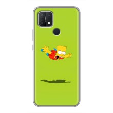 Чехол с Симпсонами для OPPO A15 (VPrint) (Барт Симпсон)