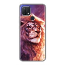 Чехол со Львом для OPPO A15 (VPrint) (Красочный Лев)