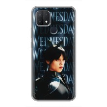 Чехлы Венсдей на OPPO A15 Уэнсдей (AlphaPrint) – Уэнздей кошка