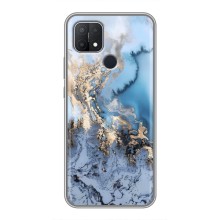 Мраморный чехол на OPPO A15 (VPrint) (Нежный мрамор)