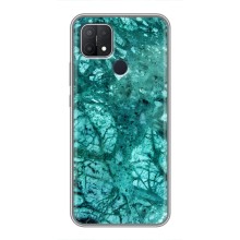 Мраморный чехол на OPPO A15 (VPrint) (Зеленый мрамор)