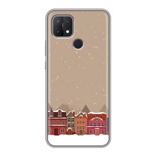 Новогодние, Праздничные Чехлы для OPPO A15 - 2024 год (Зимний город)