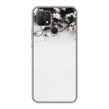 Чохли з тематикою "КВІТИ" на OPPO A15 (Квіти на стіні)