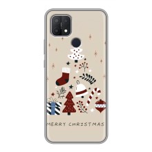 Рождественские Чехлы для OPPO A15 (VPrint) (Merry Christmas)