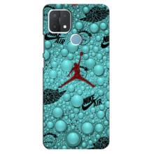 Силиконовый Чехол Nike Air Jordan на Оппо А15 (Джордан Найк)