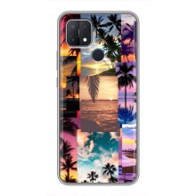 Силиконовый чехол с КАРТИНКАМИ лето для OPPO A15 (AlphaPrint) (Летний отпуск)