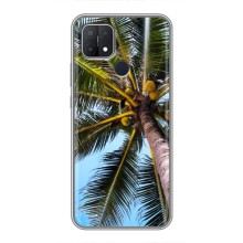 Силиконовый чехол с КАРТИНКАМИ лето для OPPO A15 (AlphaPrint) (Пальма)