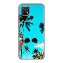 Силиконовый чехол с КАРТИНКАМИ лето для OPPO A15 (AlphaPrint) (Взгляд лето)