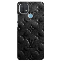 Текстурный Чехол Louis Vuitton для Оппо А15 – Черный ЛВ