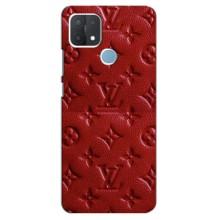 Текстурный Чехол Louis Vuitton для Оппо А15 (Красный ЛВ)