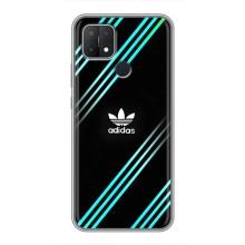 Чохли Адидас для OPPO A15s (AlphaPrint) (Адідас з полосами)