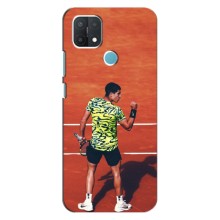 Чехлы с принтом Спортивная тематика для OPPO A15s – Алькарас Теннисист