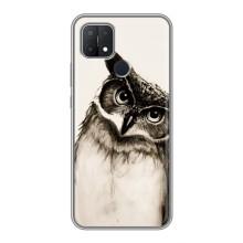 Чохол з пташками на OPPO A15s (VPrint) (Сова)