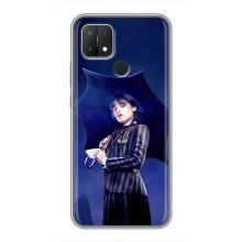 Чохли Венсдей на OPPO A15s Уенсдей (AlphaPrint) (Венздей з парасолькою)