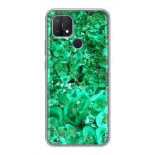 Мраморний чехол на OPPO A15s (VPrint) (Салатовий Мрамор)