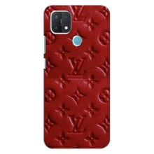 Текстурный Чехол Louis Vuitton для Оппо A15s – Красный ЛВ
