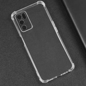 TPU чехол GETMAN Ease logo усиленные углы Full Camera для Oppo A16s / A16 / A54s – Прозрачный