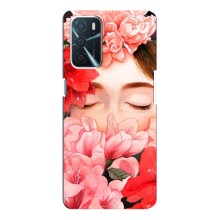 Чехлы (ART) Цветы на Oppo A16 (VPrint) (Глаза в цветах)