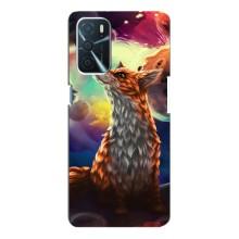 Чехлы с картинкой Лисички для Oppo A16 (VPrint) (Лисица в космосе)