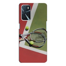 Чехлы с принтом Спортивная тематика для Oppo A16 – Ракетки теннис