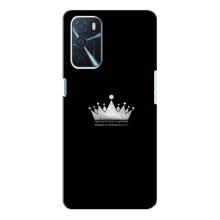 Чехол (Корона на чёрном фоне) для Оппо А16 – Белая корона