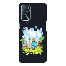 Чехол Майнкрафт на Oppo A16 (AlphaPrint) Minecraft (персонажи Minecraft)