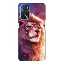 Чехол со Львом для Oppo A16 (VPrint) (Красочный Лев)