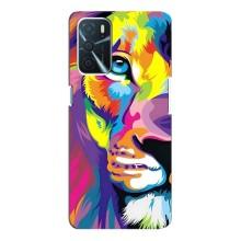 Чехол со Львом для Oppo A16 (VPrint) (Яркий Лев)