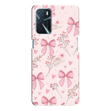 Чехол банты для Oppo A16 – Банты с цветами