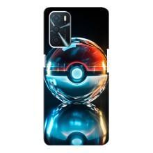 Чехол с Пикачу на Oppo A16 – Мяч Пикачу