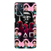 Чехол Гра в кальмара для Oppo A16 – Персонажи игры кальмара