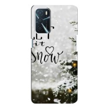 Новорічні, Святкові Чохли для Oppo A16 - 2024 год (Let it snow)