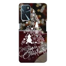 Різдвяні Чохли для Oppo A16 (VPrint) (Ялинка яскрава)