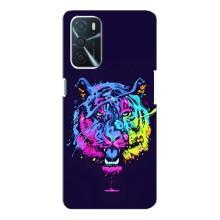 Силіконовий бампер з картинкою звірів для Oppo A16 (Тигр-Арт)