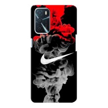 Силиконовый Чехол на Oppo A16 с картинкой Nike (Nike дым)